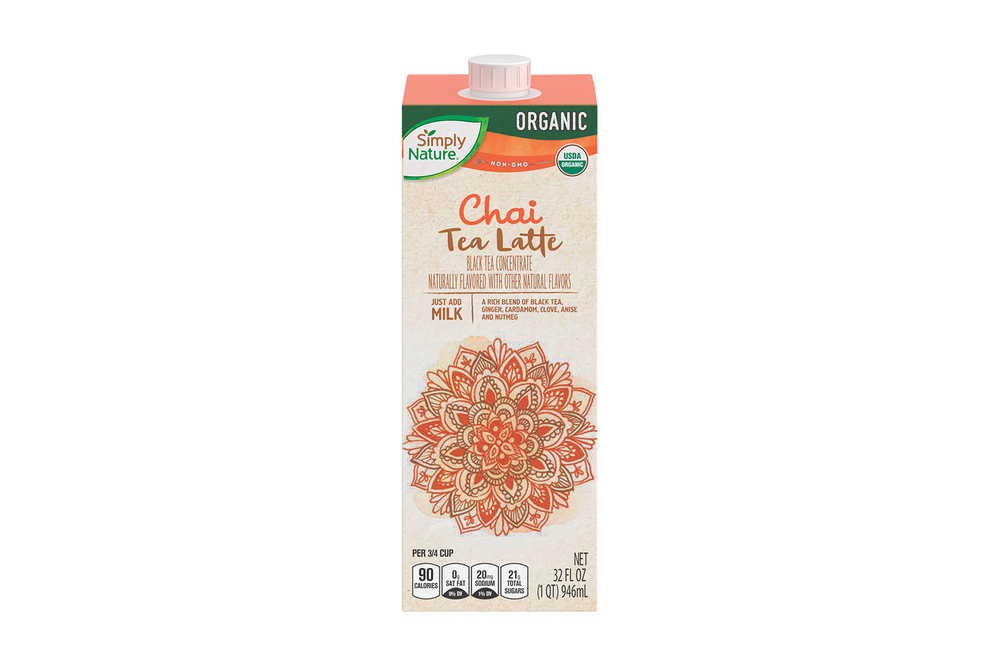 Simply Nature organic masala chai tea latte concentrate carton