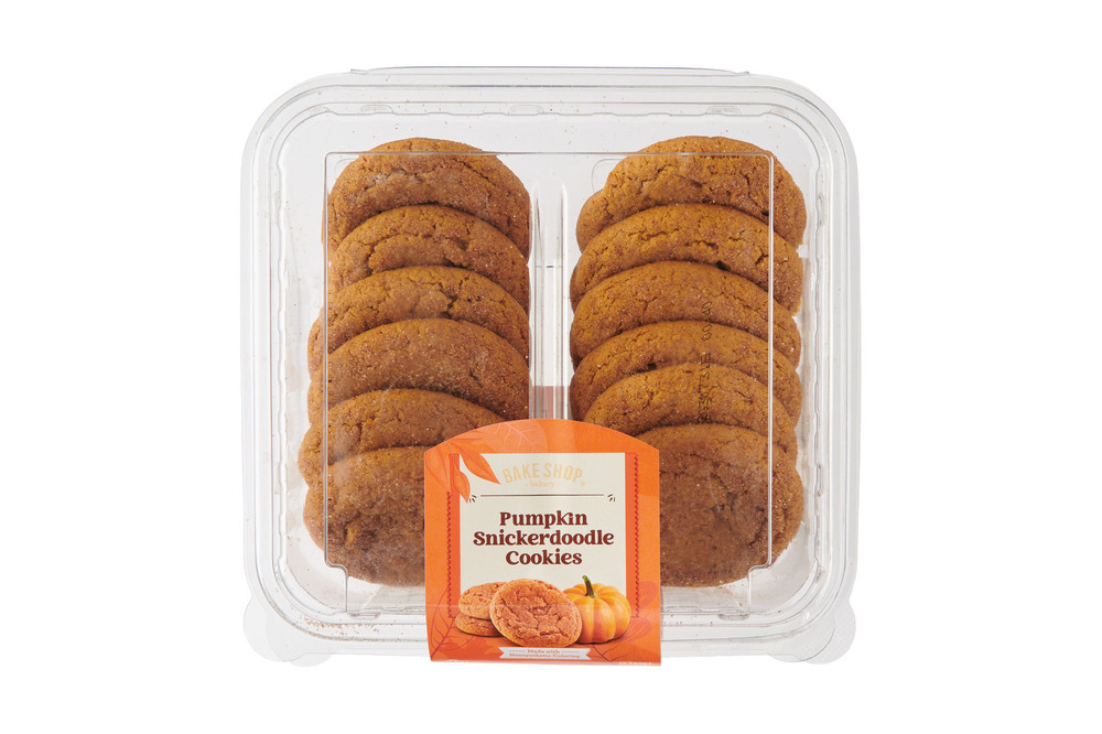 Bake Shop pumpkin snickerdoodle cookies in a tray