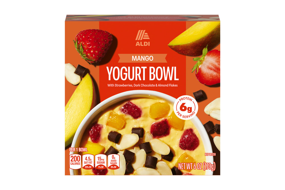 Aldi mango yogurt bowl box