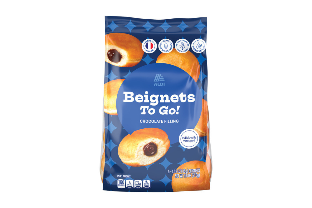 Beignets To Go chocolate hazelnut filled beignets bag