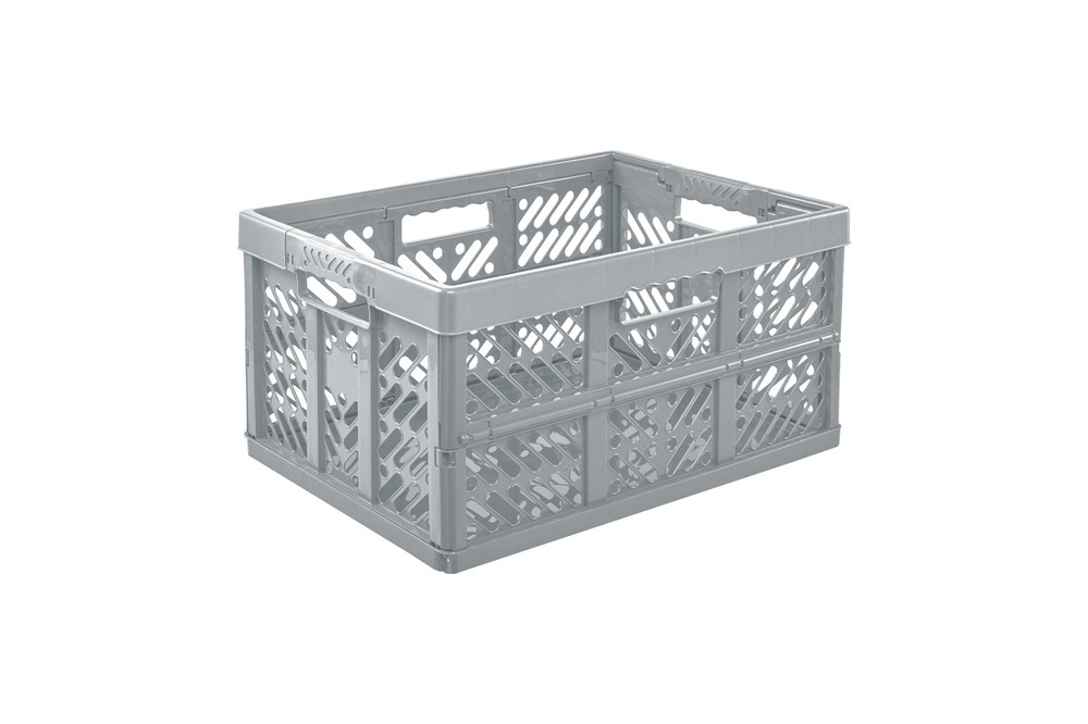 Cool gray Home Creation folding storage crate