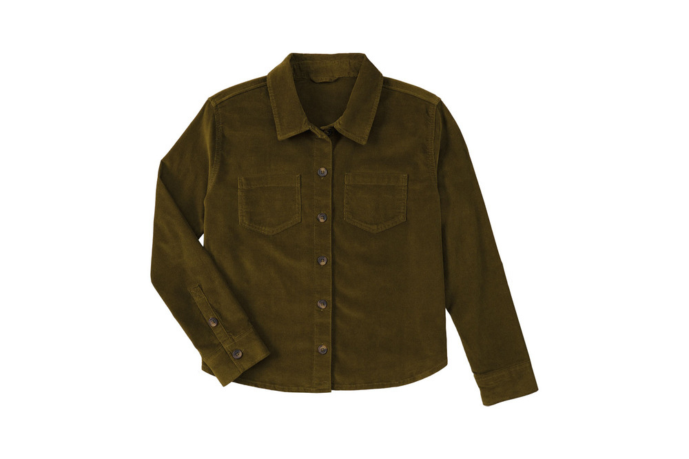Olive Serra oversized corduroy shirt