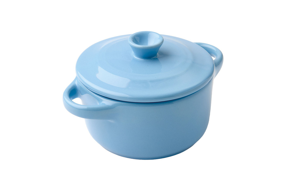 Blue Crofton mini ceramic casserole with lid