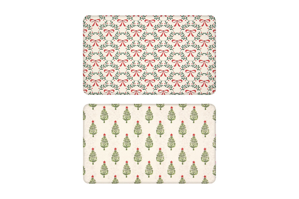 Two Merry Moments holiday comfort mat designs