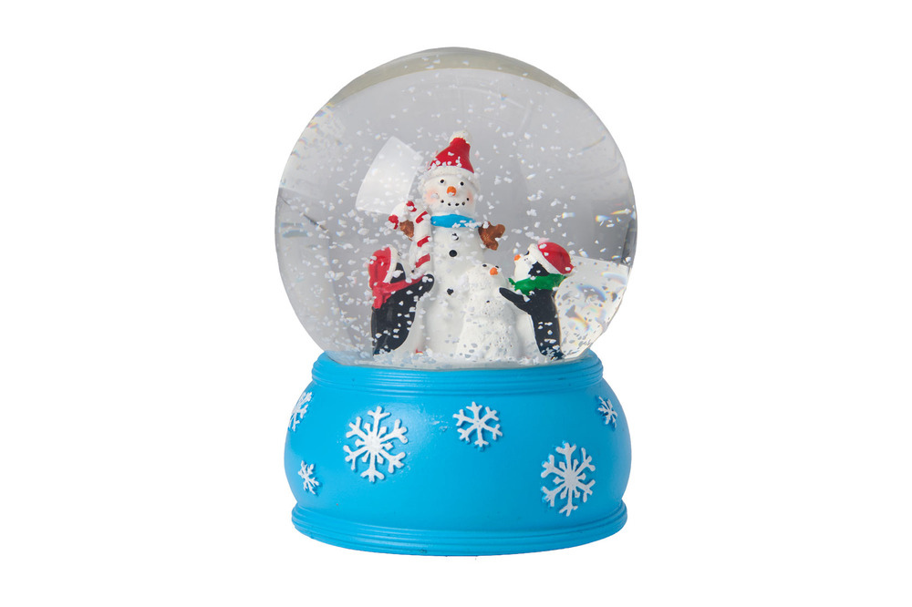 Merry Moments snow globe with snowman scene