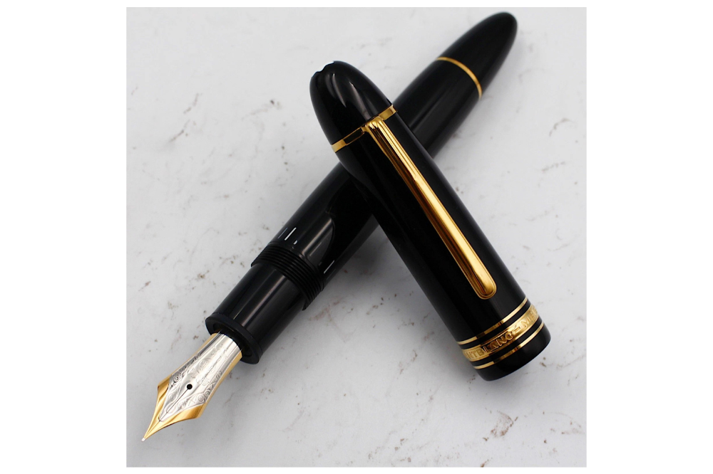 Black Montblanc Meisterstück 149 fountain pen and gold-trimmed cap