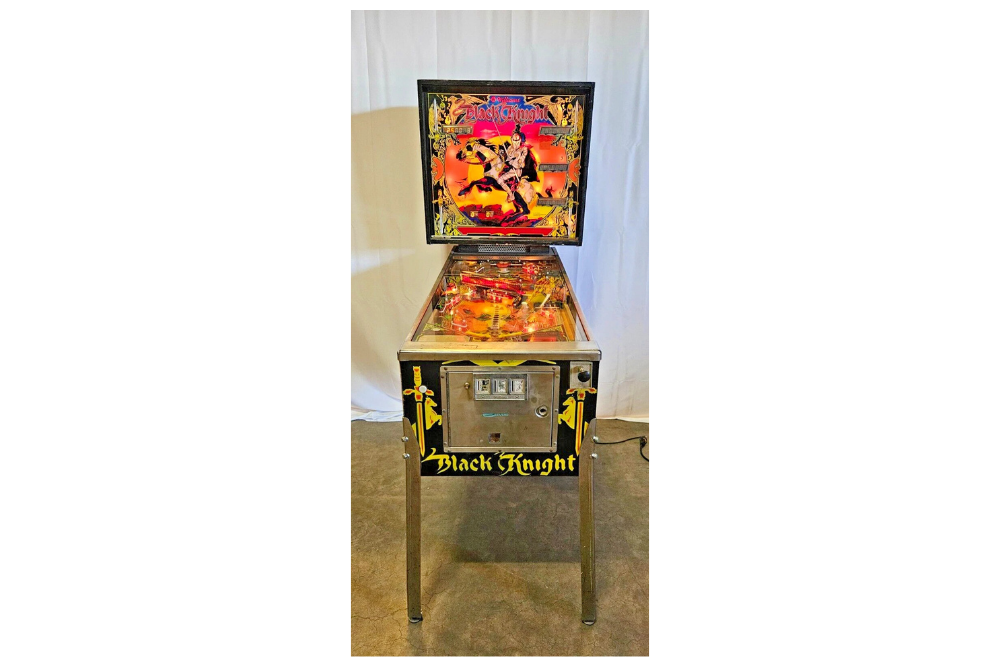 Original 1980 Williams Black Knight pinball machine with backglass, playfield and cabinet