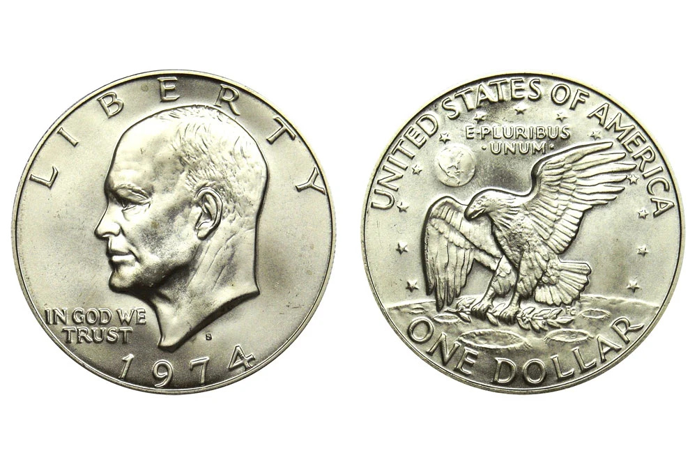 1974 S Silver Eisenhower Ike Dollar - Brilliant Uncirculated