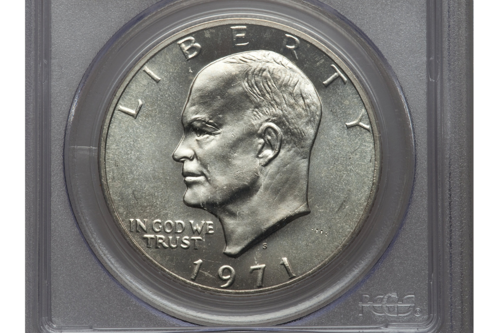 1971-S silver Peg Leg FS-401, MS65