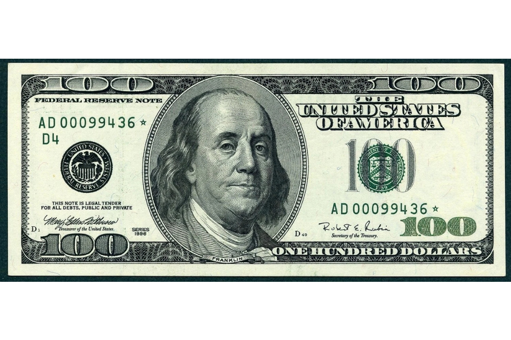 Series 1996 Cleveland hundred-dollar Federal Reserve star note
