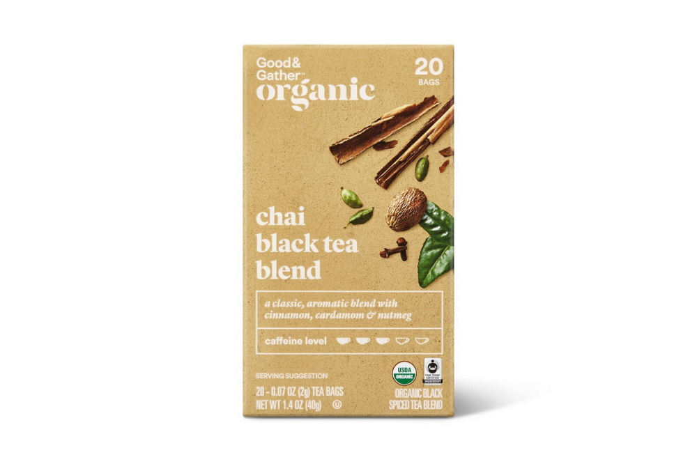 Good & Gather organic chai black tea box