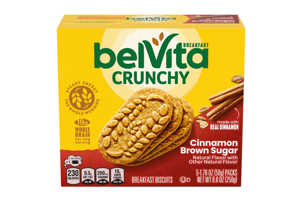 belVita cinnamon brown sugar breakfast biscuit box