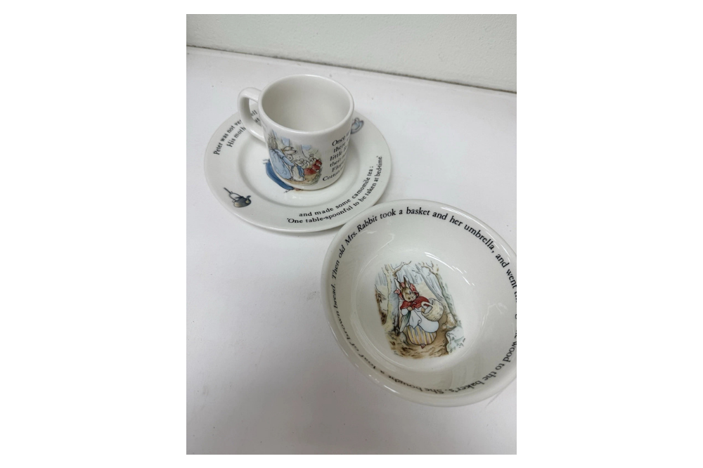 Wedgwood Peter Rabbit plate, bowl and cup set