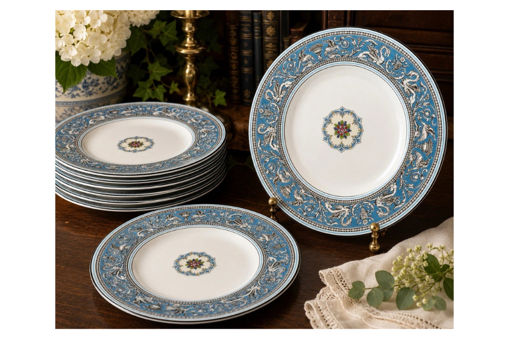 Wedgwood Florentine turquoise dinnerware