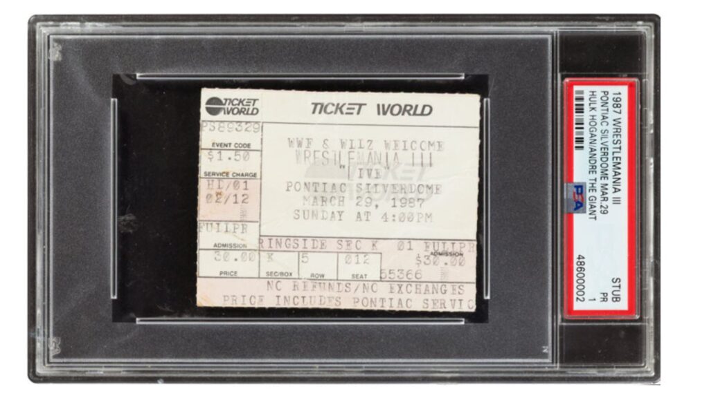 WrestleMania III ticket stub