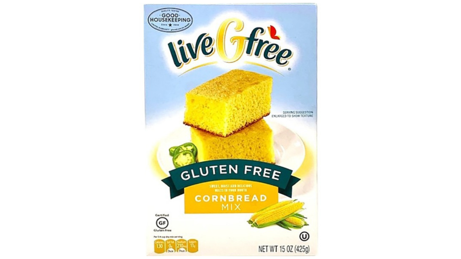 LiveGfree gluten-free cornbread mix box