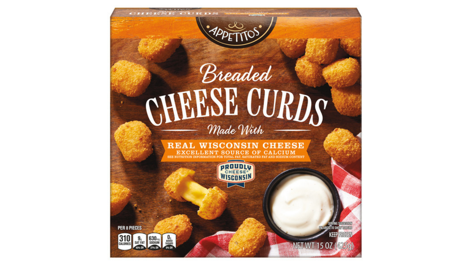 Appetitos breaded cheese curds box