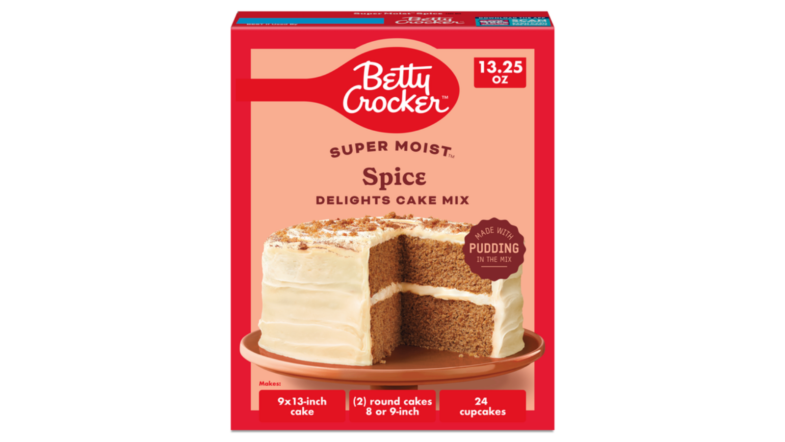 Betty Crocker Super Moist spice cake mix box