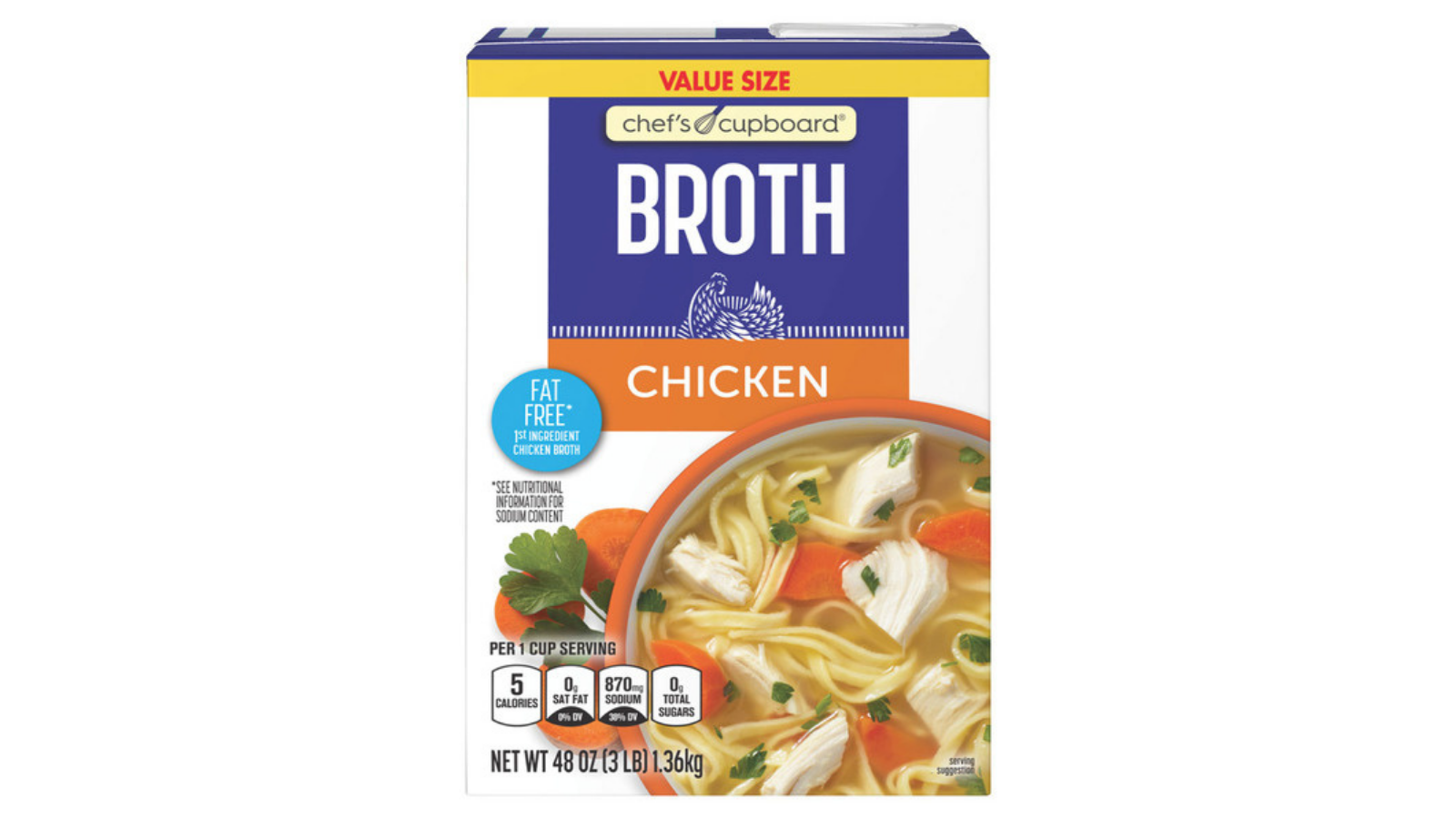 Chef’s Cupboard chicken broth carton