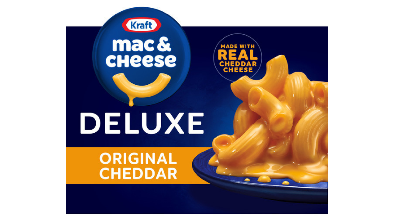 Kraft Deluxe original cheddar macaroni and cheese box