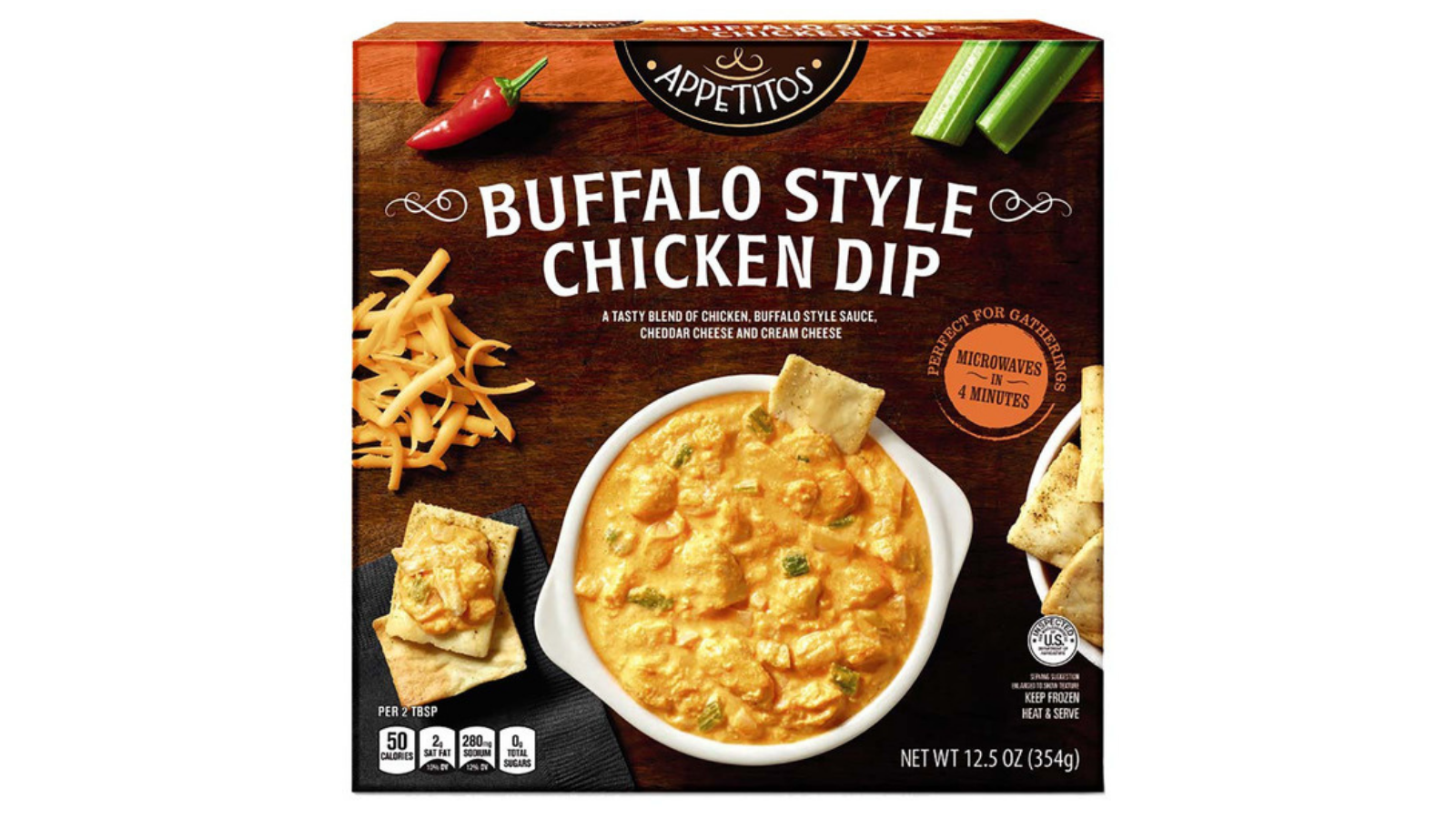 Appetitos Buffalo-style chicken dip box