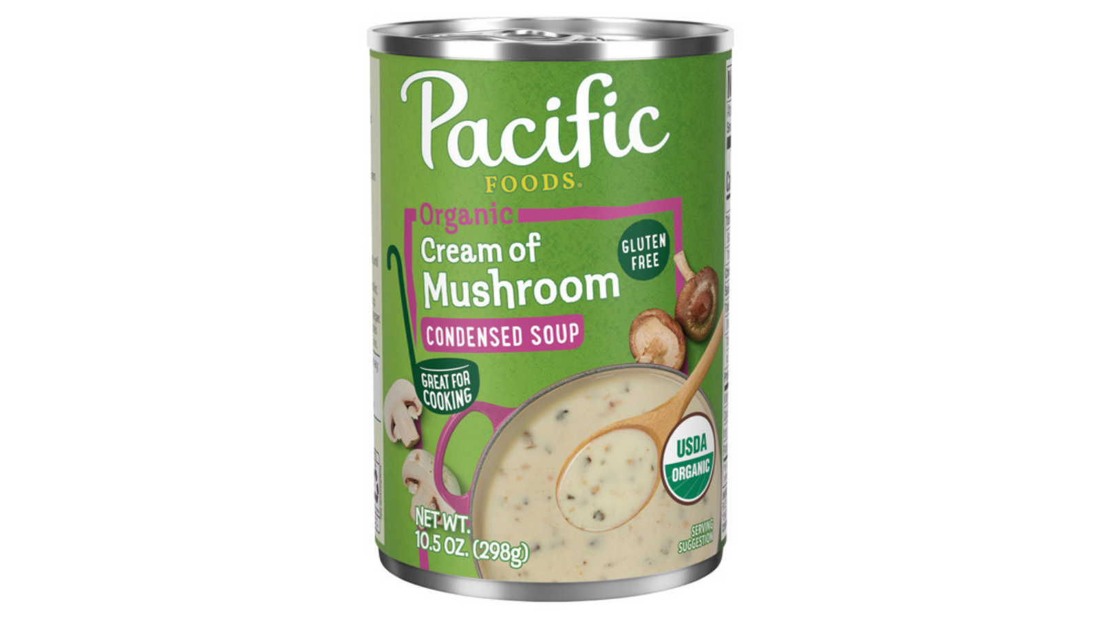 Pacific Foods organic cream of mushroom condensed soup can