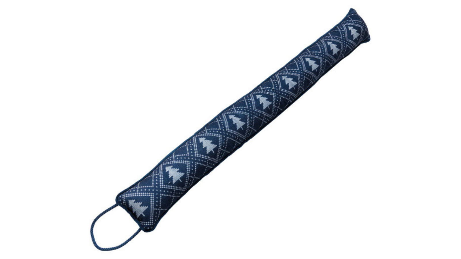 Blue Fair Isle Merry Moments holiday draft stopper