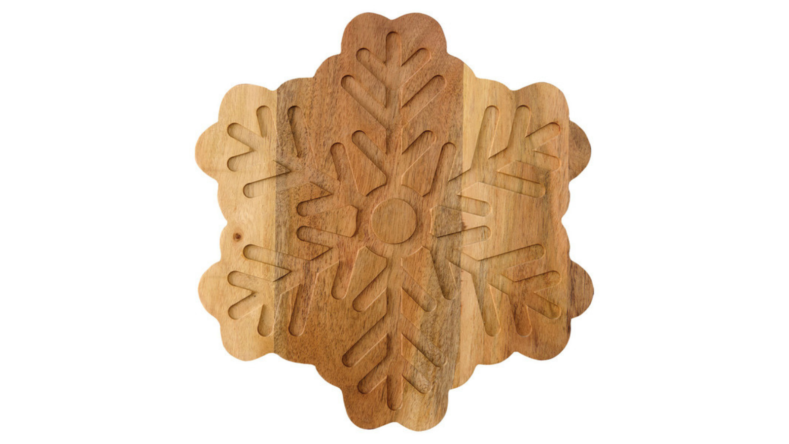 Crofton acacia wood snowflake serving board