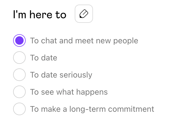 Badoo meet friend app preferences.