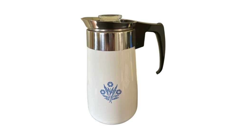 Blue Cornflower stovetop percolator