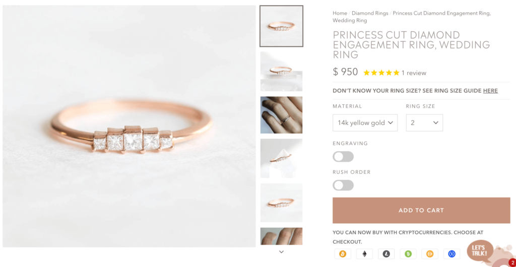Affordable engagement rings available on Capucinne.