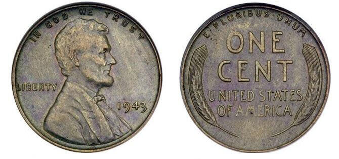 The 1943 Lincoln Head Copper Penny is one of the coins worth money.