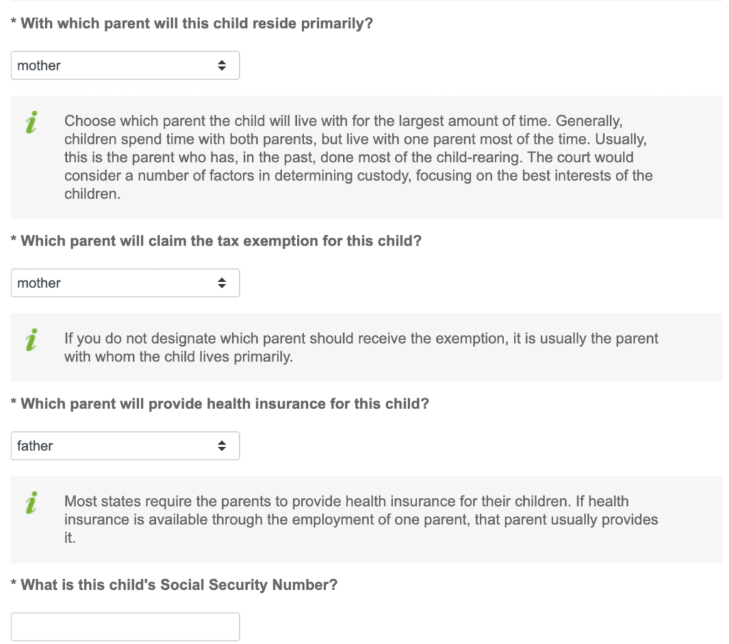 CompleteCase.com review questionnaire about children.