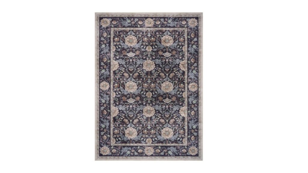crystal print area rug