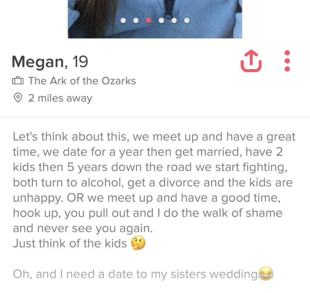 Some examples of good dating profiles for Tinder.