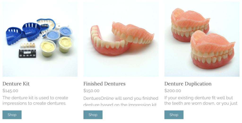 Online dentures from Dentures Online.