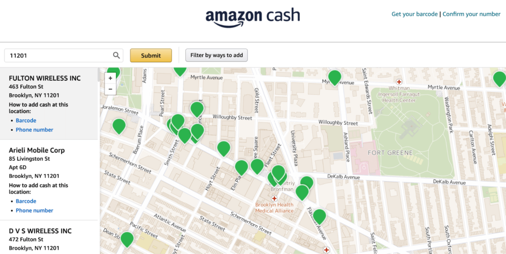 How to find locations for EBT on Amazon.