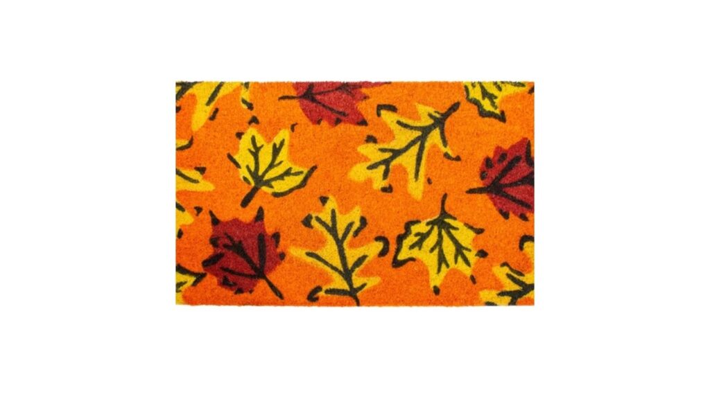 fall leaves coir doormat