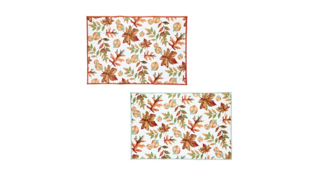 fall leaves drying mat