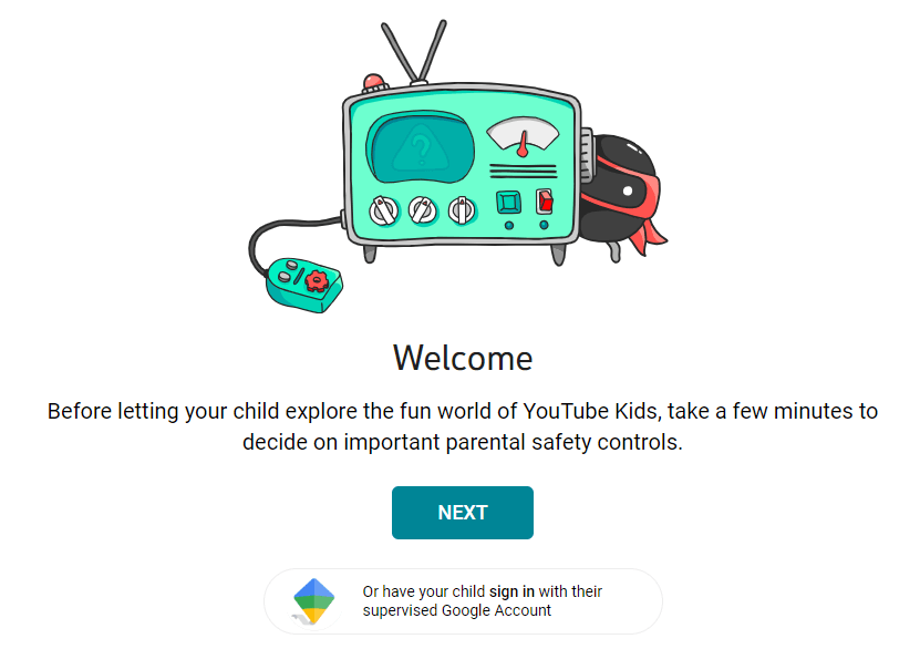 YouTube TV parental control screen.