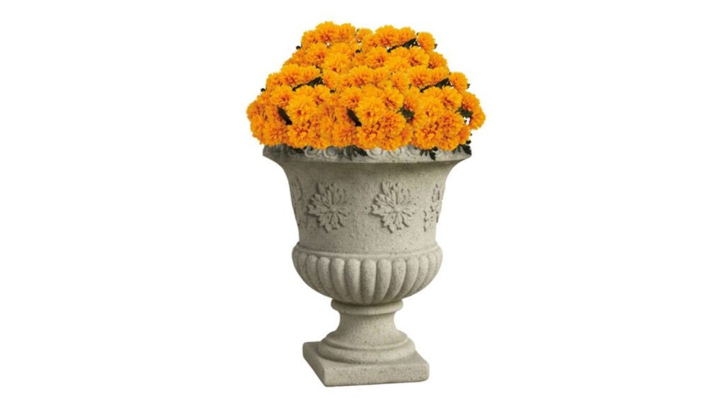 faux floral drop in mum