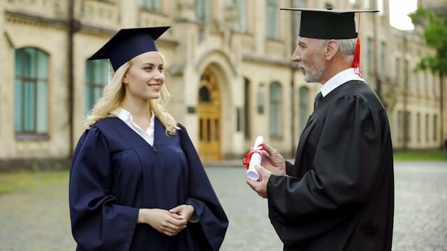 female graduating