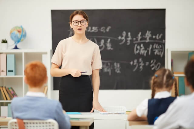 teaching in a school
