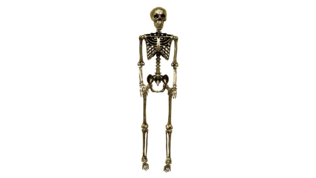 gold posable skeleton