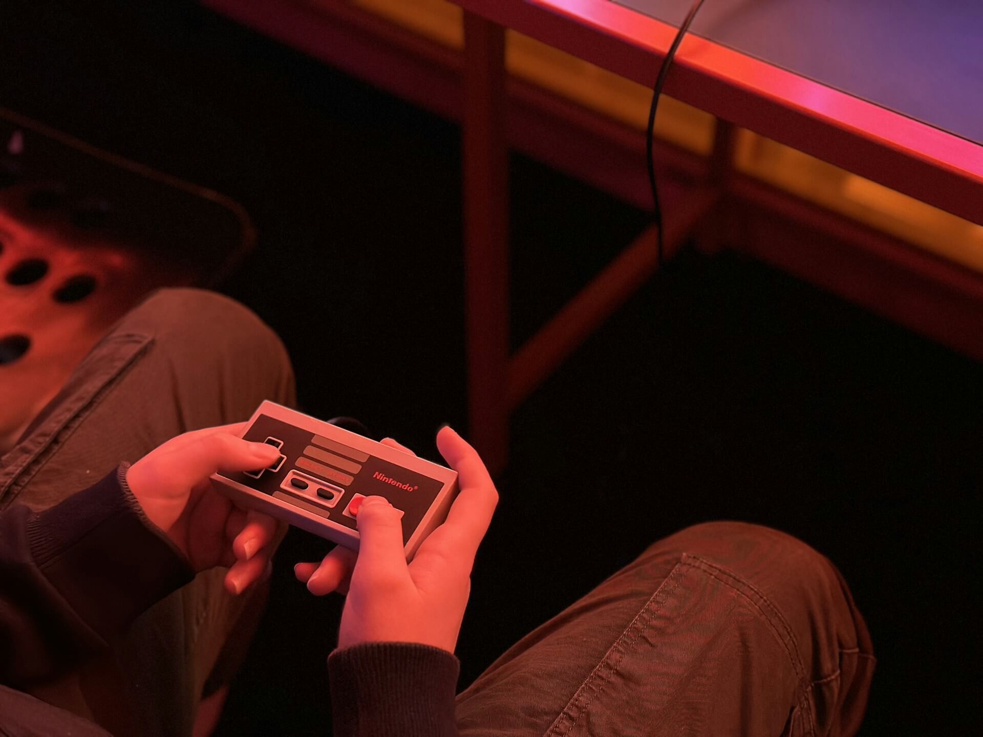playing nintendo