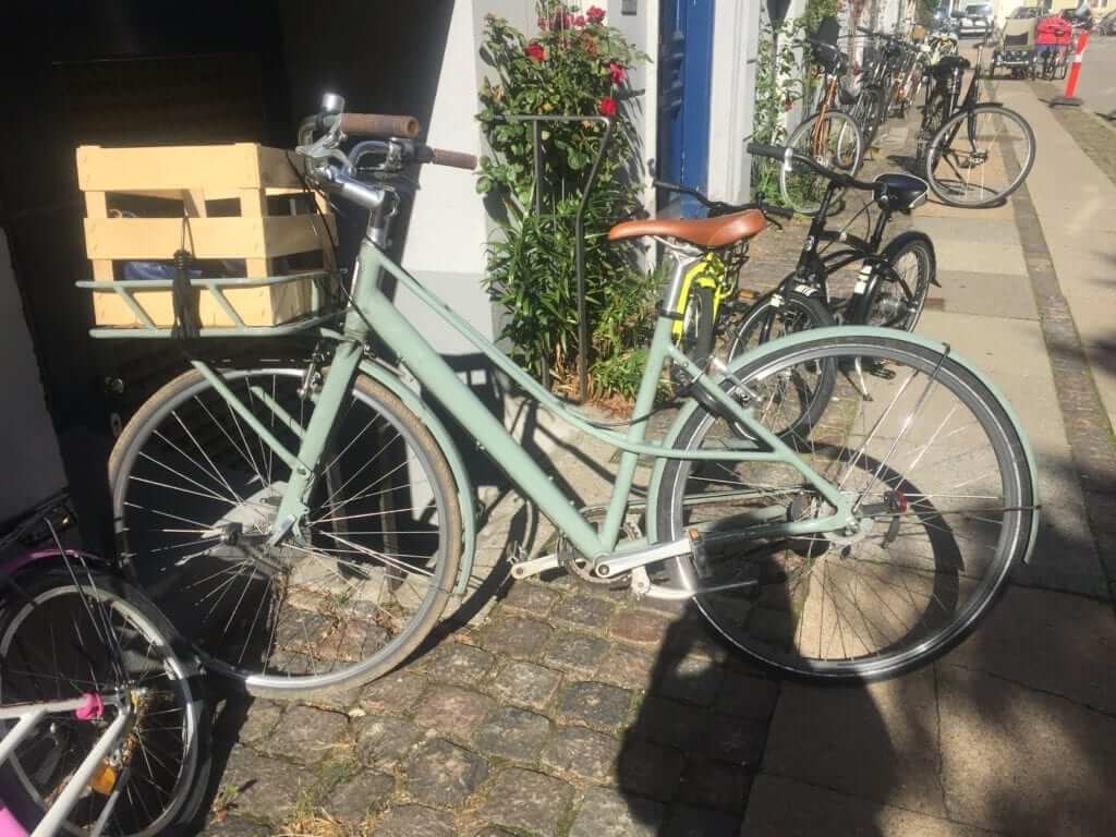 Bicycle Emma rode near Home Exchange apartment in Copenhagen.