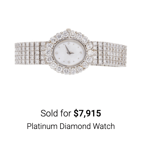 Value of gold and diamond watch.