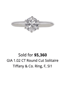 tiffany engagement ring resale value