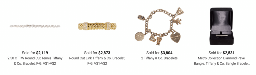 Example bracelets if you want to sell Tiffany jewelry.