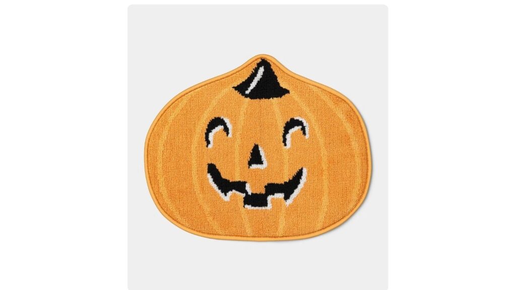 jack o lantern bath mat